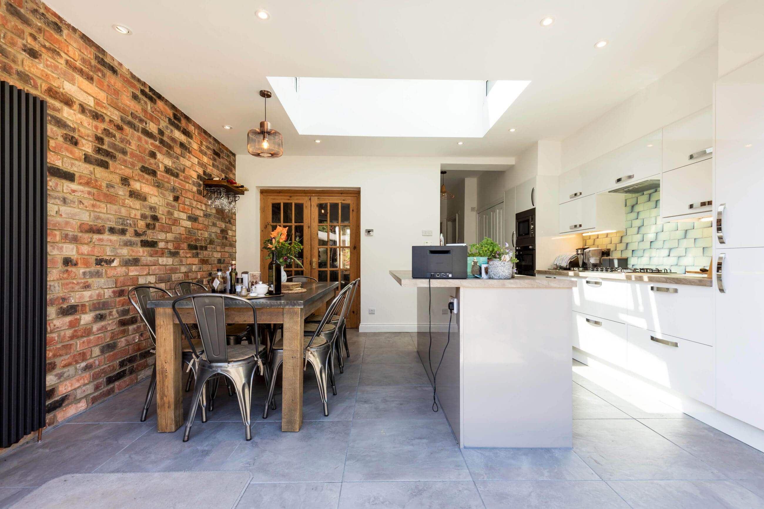 Open plan kitchen dining room extension