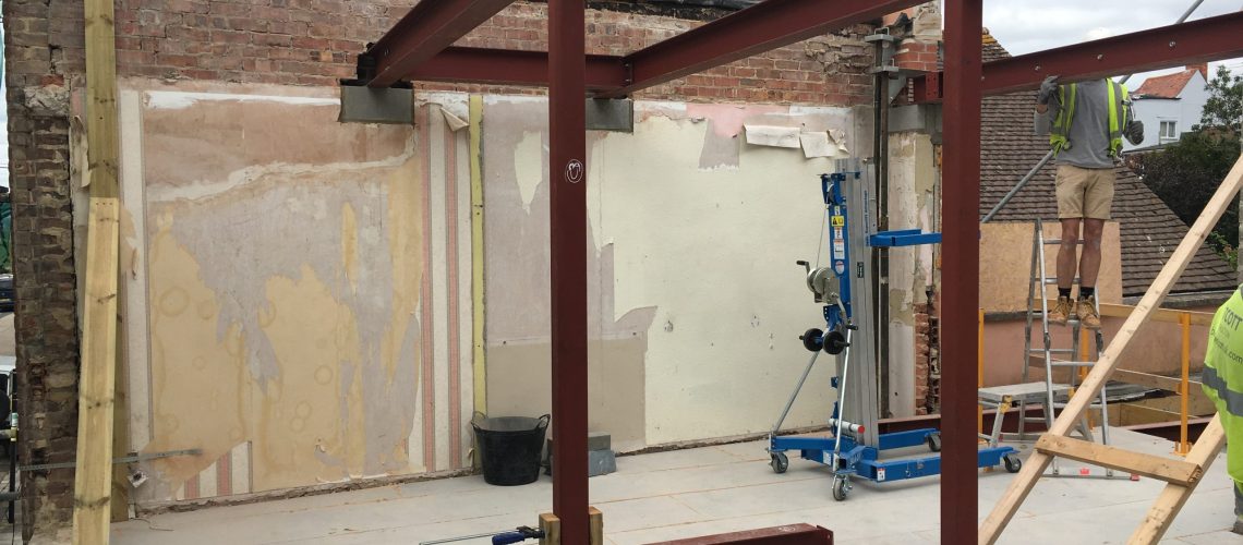 A construction project in progress