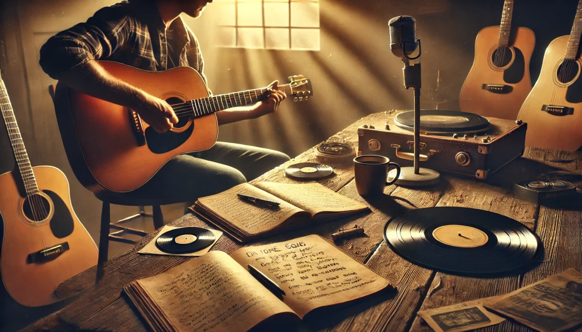 The quiet magic of creativity—strumming, sketching, refining. The journey from an idea to something timeless.
