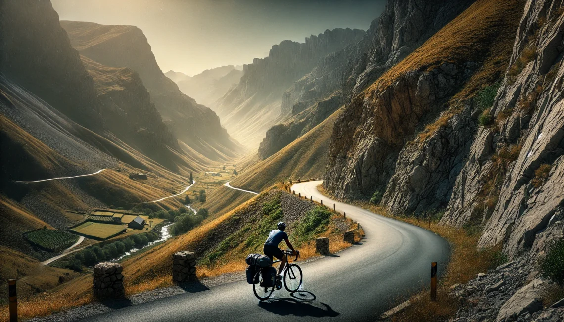 Endless road, relentless heat, and the quiet joy of pushing forward. The solitude of the mountains is its own kind of freedom.